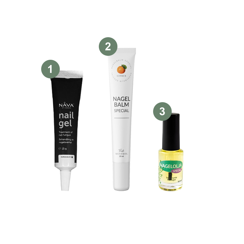 Fotspecialistens Nail Kit – Styrk neglen i tilfelle neglesopp i 3 enkle trinn