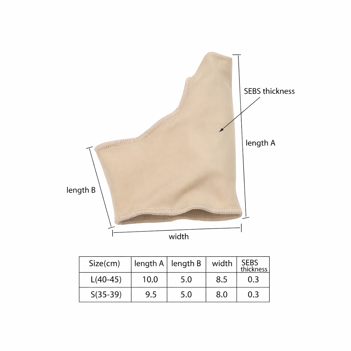 Hallux valgus beskytter - 2 stk - Sokk som gir beskyttelse